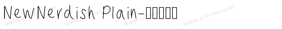 NewNerdish Plain字体转换